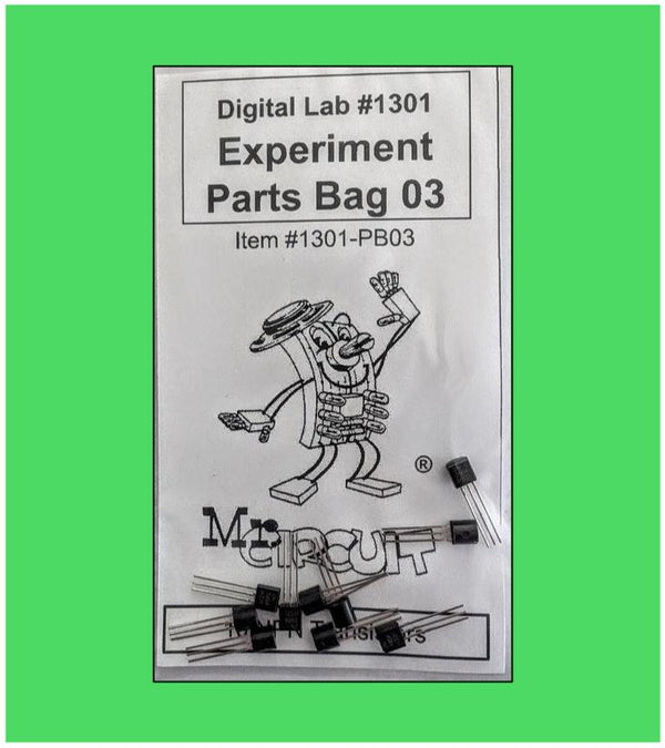 1301-PB03 Bag#3 for Mr Circuit Lab 3 ** Ten (10) NPN Transistors
