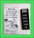 1501-PB04 - Bag #04 - Five Integrated Circuits and one 7-Segment Display For LAB 5