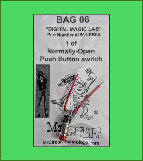 1501-PB06 - Bag #06 - One Normally-Open Push Button switch For LAB 5