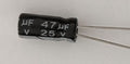 Electrolytic Capacitor — 47 uF 25V 5x11mm - Qty of 1