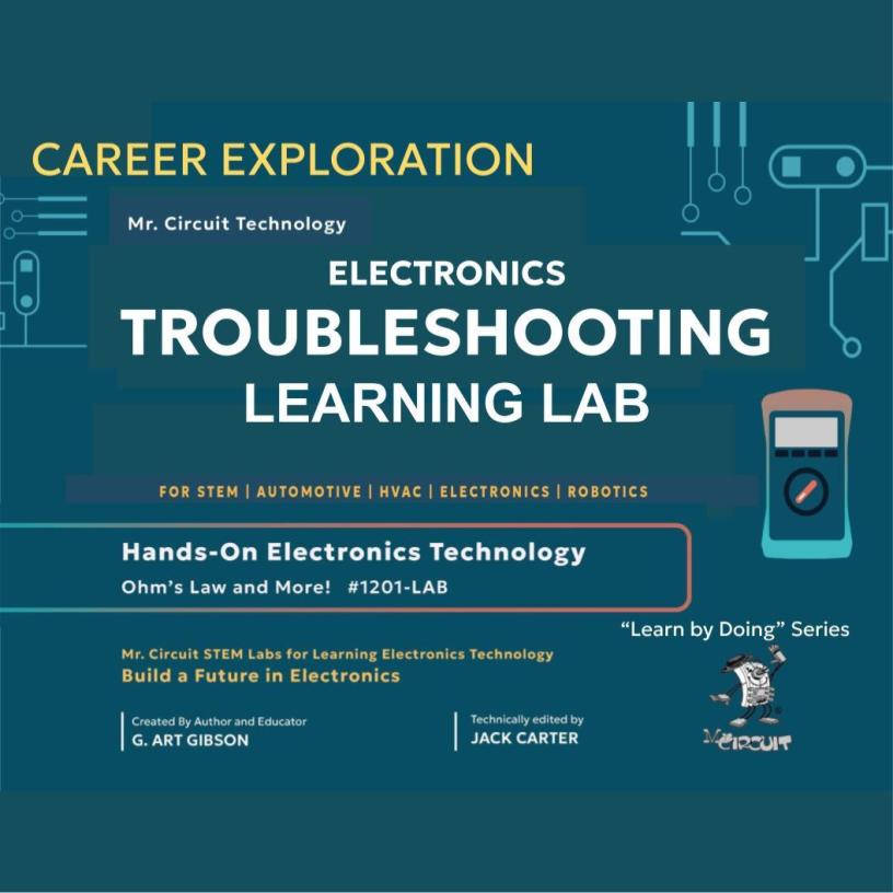 MR CIRCUIT DELUXE LAB 2 - Book and Lab for "TROUBLESHOOTING ELECTRONIC CIRCUITS with a Digital Multimeter" - for STEM and CTE students | Made in USA (#1201-LAB) (digital meter included)