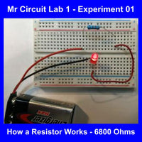 Mr Circuit Lab 1 (#1101-LAB) World's Most Popular CTE Basic Electronics Hands-On Learning Lab  - 1000's Sold!  -  Made in the USA for STEM students and future Robotics, Engineering, and Drone Technicians. Comes in white box 12x9x2.5 inches.