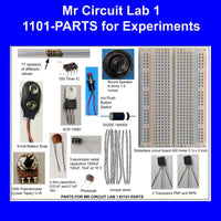 Mr Circuit Lab 1 (#1101-LAB) World's Most Popular CTE Basic Electronics Hands-On Learning Lab  - 1000's Sold!  -  Made in the USA for STEM students and future Robotics, Engineering, and Drone Technicians. Comes in white box 12x9x2.5 inches.