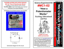 Load image into Gallery viewer, &lt;center&gt;MC1-02 * * Mr Circuit Science * * Experiment Kit&lt;br&gt; &quot;How a Potentiometer Works&quot; &lt;br&gt;&lt;font color = red&gt; This low-cost science/electronics experiment is convenient, easy to use, and exciting. &lt;/font color&gt;&lt;/center&gt;
