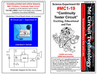 MC1-19 * * Mr Circuit Science * * Experiment Kit "Continuity Tester Circuit"