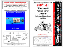 Load image into Gallery viewer, &lt;center&gt;MC1-21 * * Mr Circuit Science * * Experiment Kit&lt;br&gt; &quot;Electronic Police Siren Circuit&quot; &lt;br&gt;&lt;font color = red&gt; This low-cost science/electronics experiment is convenient, easy to use, and exciting. &lt;/font color&gt;&lt;/center&gt;
