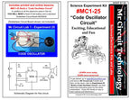 MC1-25 * * Mr Circuit Science * * Experiment Kit "Code Oscillator Circuit"