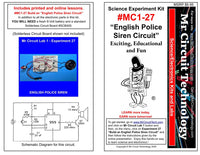 MC1-27 * * Mr Circuit Science * * Experiment Kit<br> "English Police Siren Circuit"