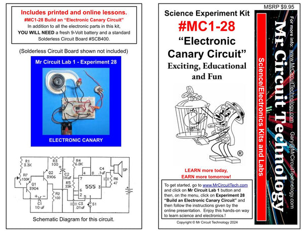 MC1-28 Mr Circuit Science Experiment Kit "Electronic Canary Circuit"