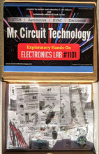 Load image into Gallery viewer, &lt;b&gt;Mr Circuit Lab 1 &lt;/b&gt; (#1101-LAB)   Fundamentals Building Basic Electronic Circuits for STEM &amp; Tech students. Problem solving and Critical Thinking. Safe, easy to understand, hands-on, student-directed, with multimedia.&lt;br&gt; Only $39 each.
