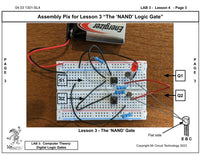 Mr Circuit Lab 3 (#1301-LAB) Basic Digital Logic Gates for STEM students and future Robotics Engineers and Technicians. This is what is inside computers, cell phones, tablets, etc. These are the building blocks for all computers and controllers.