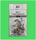 1101-PB03 Bag#3 for Mr Circuit Lab 1 ** Seventeen (17) Resistors for experiments