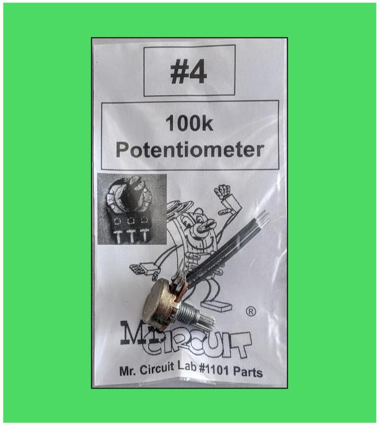1101-PB04 Bag#4 for Mr Circuit Lab 1 ** One (1) Potentiometer with solid leads for use with Solderless Circuit Board