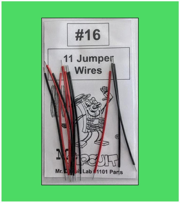 1101-PB16 Bag#16 for Mr Circuit Lab 1 ** Eleven (11) Red and Black Jumper Wires for experiments