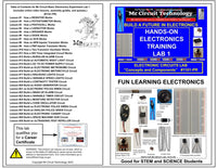 1101-P Mr Circuit Lab 1 - "Basic Electronics Experiments" In plastic 8.5"x11" 4 mil durable resealable bag - Electronics instruction FOR FUTURE Robotics ENGINEERS AND TECHNICIANS