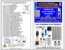 Load image into Gallery viewer, 1101-P Mr Circuit Lab 1 - &quot;Basic Electronics Experiments&quot; In plastic 8.5&quot;x11&quot; 4 mil durable resealable bag - Electronics instruction FOR FUTURE Robotics ENGINEERS AND TECHNICIANS
