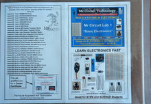Load image into Gallery viewer, 1101-P Mr Circuit Lab 1 - &quot;Basic Electronics Experiments&quot; In plastic 8.5&quot;x11&quot; 4 mil durable resealable bag - Electronics instruction FOR FUTURE Robotics ENGINEERS AND TECHNICIANS

