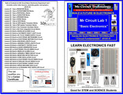 Mr Circuit Lab 1P  - (Same as Mr Circuit Lab 1 but with online printable lessons instead of printed manual .  Packaged in a 9x12 resealable 4 mil plastic bag  (#1101-P)