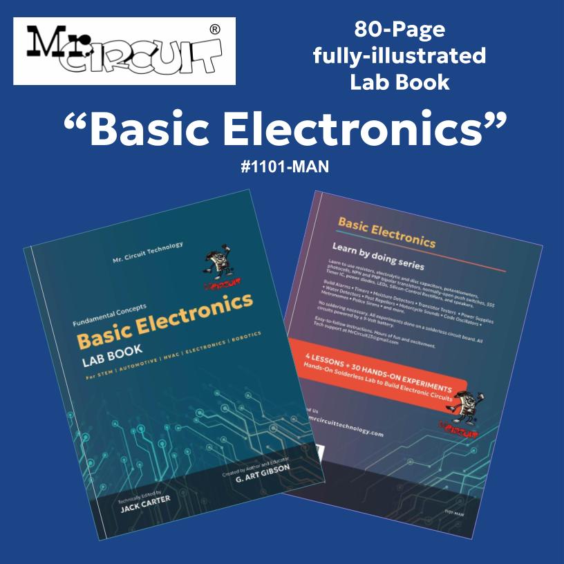 Mr Circuit Lab (#1101-LAB) The World's Most Popular Basic Electronics Hands-On Learning Lab  - 1000's Sold!  -  Made in the USA for STEM students and future Robotics, Automotive, Engineering, and Drone Technicians as well as HAM Radio Techs.