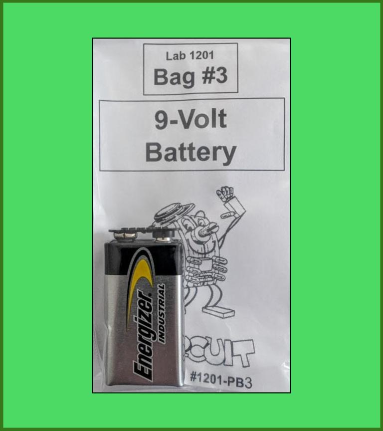 1201-PB3 Parts Bag #3 for Lab 2 - Nine Volt Alkaline Battery