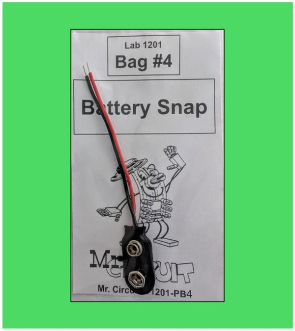 1201-PB4 Parts Bag #4 for Lab 2 - One 9V Battery Snap
