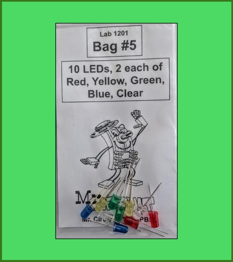 1201-PB5 Parts Bag #5 for Lab 2 - Ten RED LEDs