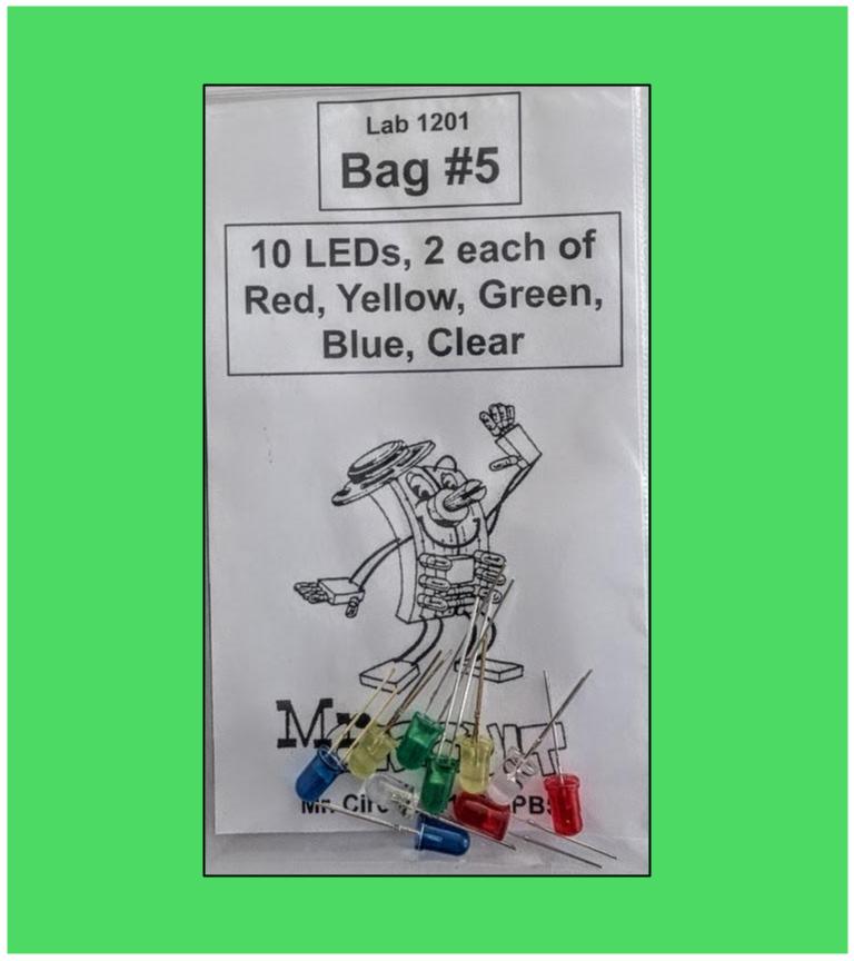 1201-PB5 Parts Bag #5 for Lab 2 - Ten RED LEDs