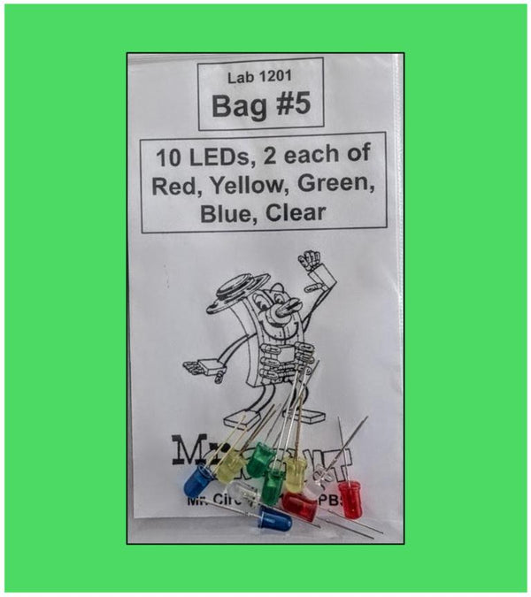 1201-PB5 Parts Bag #5 for Lab 2 - Ten RED LEDs