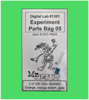 1301-PB05 Bag#5 for Mr Circuit Lab 3 ** Two (2) 330 Ohm Resistors