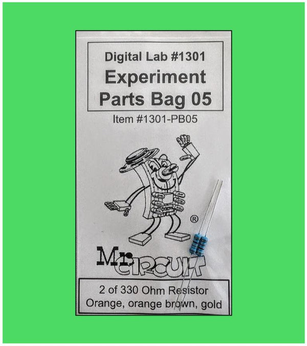 1301-PB05 Bag#5 for Mr Circuit Lab 3 ** Two (2) 330 Ohm Resistors