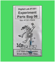 1301-PB06 Bag#6 for Mr Circuit Lab 3 ** Two (2) 1000 Ohm Resistors
