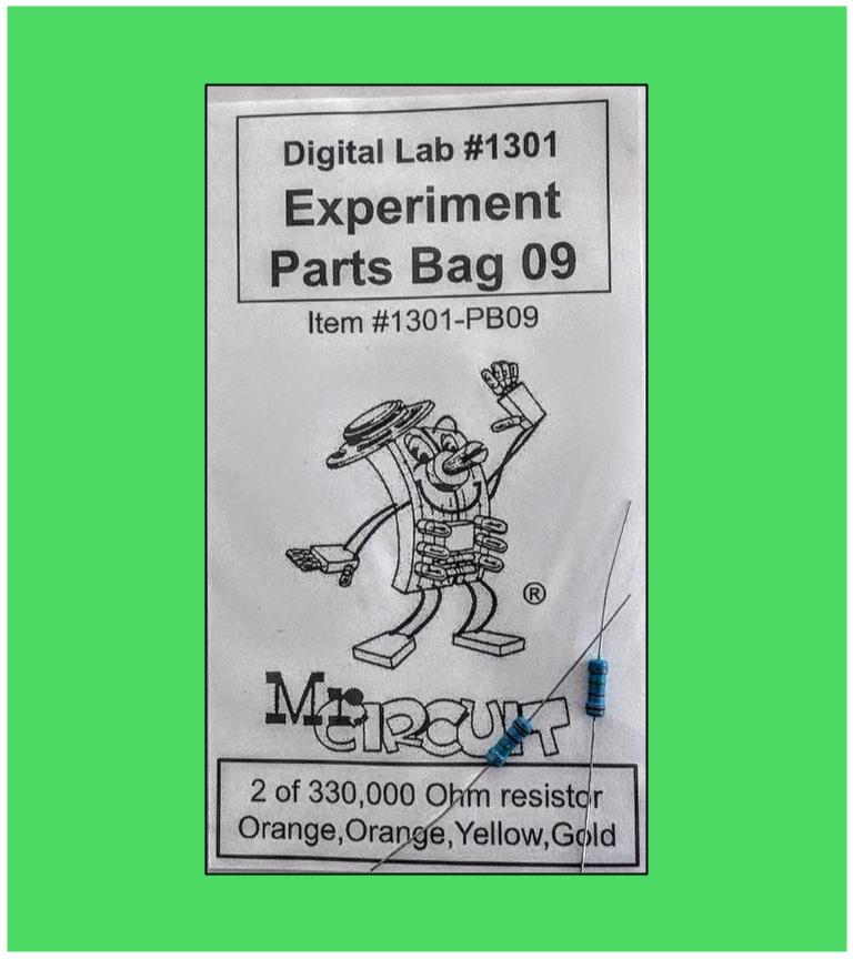 1301-PB09 Bag#9 for Mr Circuit Lab 3 ** Two (2) 330,000 (330k) Ohm Resistors
