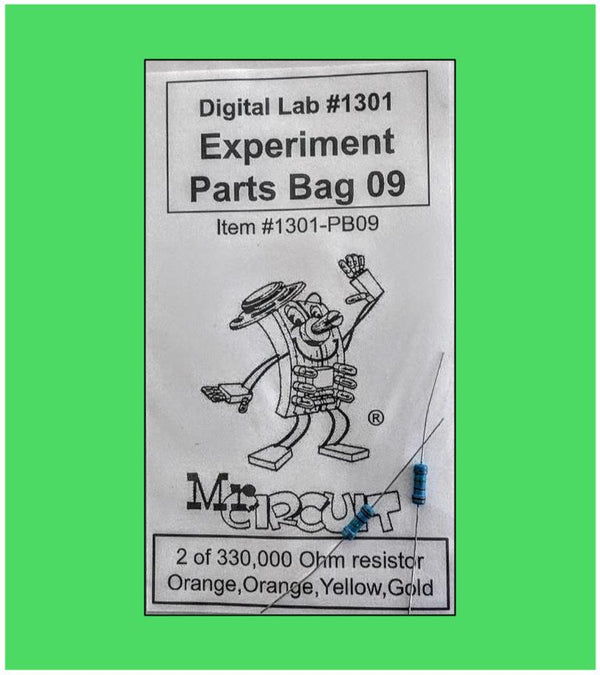 1301-PB09 Bag#9 for Mr Circuit Lab 3 ** Two (2) 330,000 (330k) Ohm Resistors