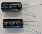 Electrolytic Capacitor — 1500uF 16V 105c 10x20mm RUBYCON - QTY 1 ea