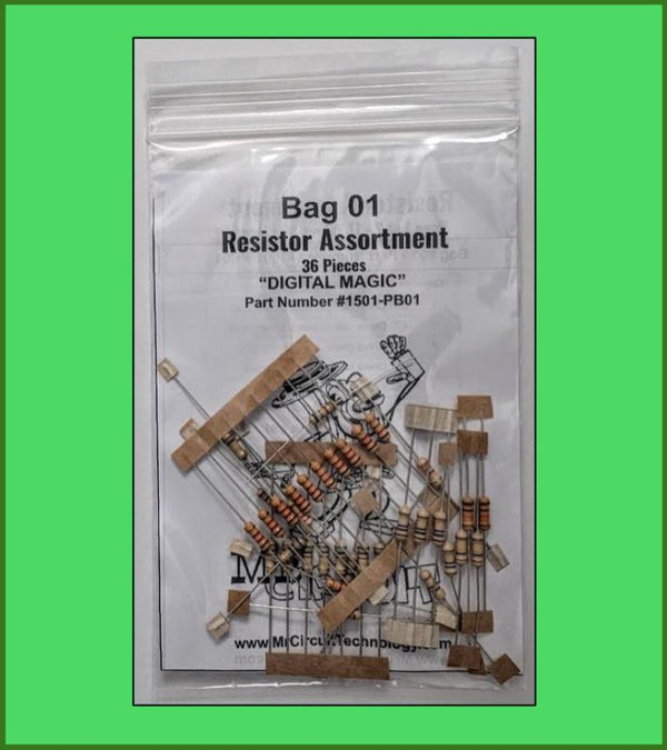 1501-PB01 - Bag #01 - RESISTOR ASSORTMENT For LAB 5