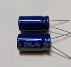 Electrolytic Capacitor — 2200uF 16V 13x25mm 85°C - QTY 1 ea