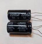 Electrolytic Capacitor — 2200uF 35V 15x25mm 85°C - QTY 1 ea