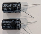 Electrolytic Capacitor — 2200uF 16V 105c 13x20mm HY - QTY 1 ea