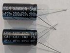 Electrolytic Capacitor — 2200uF 25V 13x25 105°C SAMX - QTY 1 ea