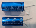 Electrolytic Capacitor — 2200uF 50V 16x35mm JRB - QTY 1 ea