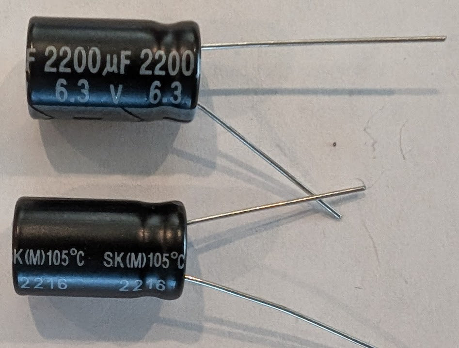 Electrolytic Capacitor — 2200uF 6.3V 10x15mm MULTIP - QTY 1 ea