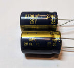 Electrolytic Capacitor — 2700uF 25V 16x26mm - QTY 1 ea