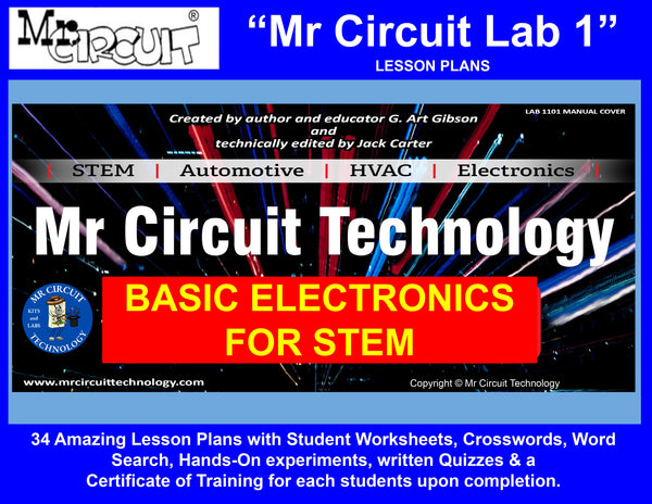 1101-LP Mr Circuit Lab 1 PDF – 4 Lessons + 30 Experiments (34 Total, 430 Printable Pages)
