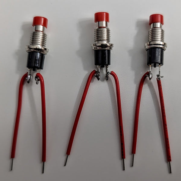 1101-BP26 Bag#26 for Mr Circuit Lab 1 ** Pushbutton Switches with solid wires for SCB - (Qty of 3)