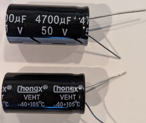 Electrolytic Capacitor — 4700uF 50V 19x40mm 105° CHO -  - QTY 1 ea