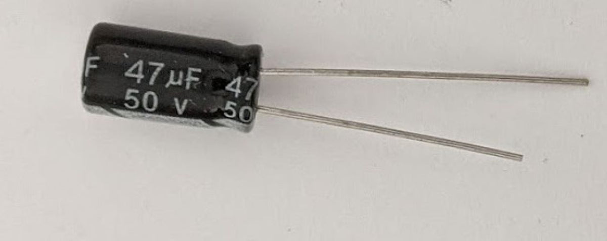 Electrolytic Capacitor — 47uF 50V 6x11mm - QTY of 1