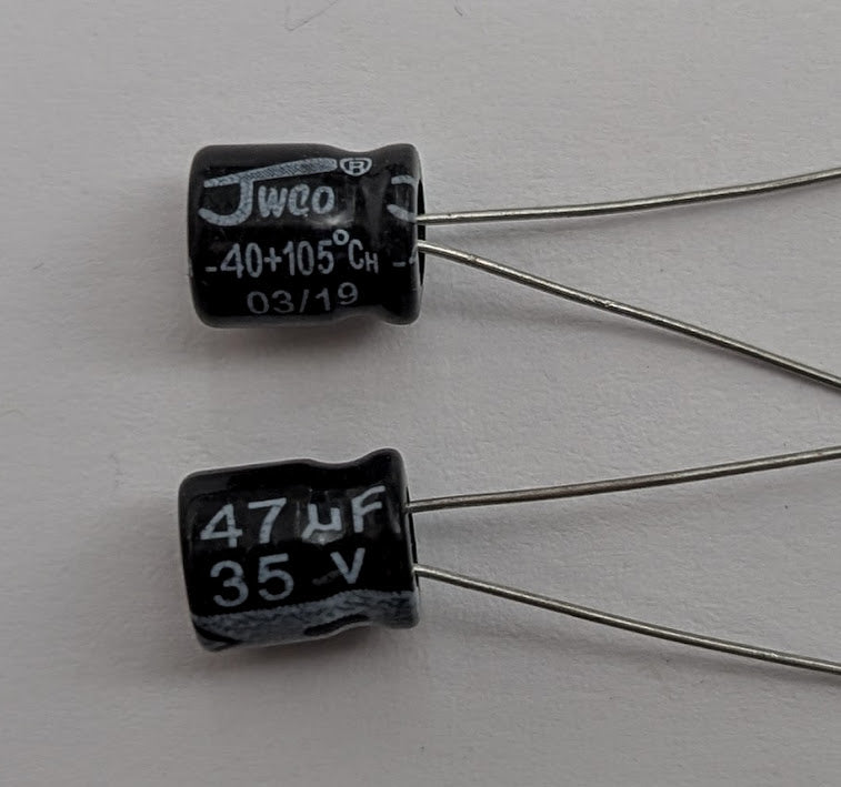 Electrolytic Capacitor — 47uF 35V 6.3x7mm - QTY of 1