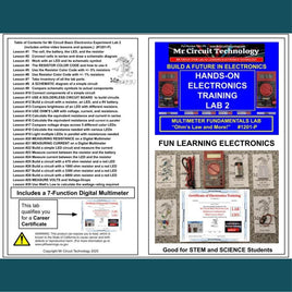 1201-P - Mr Circuit Lab 2 - STEM - Hands-On Activities LAB - Learn Basic Electronics - Multimeter included - Reusable - Durable - Real Components