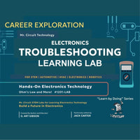 MR CIRCUIT DELUXE LAB 2  - Book and Lab for "TROUBLESHOOTING ELECTRONIC CIRCUITS with a Digital Multimeter" - for STEM and CTE students | Made in USA (#1201-LAB)  (digital meter included)