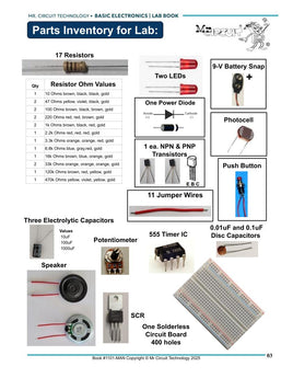 The Original Mr. Circuit I Lab Replacement Parts Kits for Lab 1101 Learn how to read schematics and build circuits. - Electronics instruction FOR FUTURE ENGINEERS AND TECHNICIANS